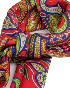 Foulard uomo unisex bandana paisley bordo satinato rosso GIOSAL-FD1001A