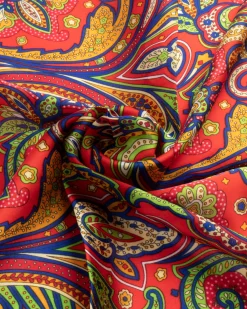 Foulard uomo unisex bandana paisley bordo satinato rosso GIOSAL-FD1001A
