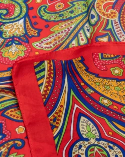 Foulard uomo unisex bandana paisley bordo satinato rosso GIOSAL-FD1001A