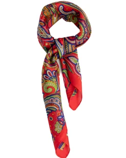 Foulard uomo unisex bandana paisley bordo satinato rosso GIOSAL-FD1001A
