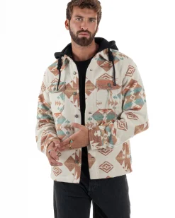 Giacca Camicia Con Cappuccio Overshirt Azteca BERNA M252276