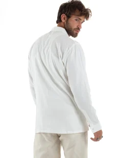 Giacca Camicia Sahariana In Lino G3306A