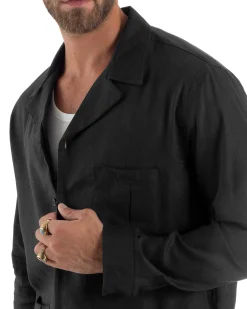 Giacca Camicia Sahariana In Lino G3307A