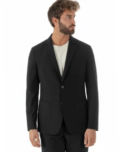 Giacca uomo monopetto no stiro impermeabile nero GIOSAL-BZ1011A