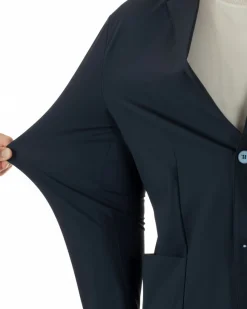 Giacca uomo monopetto no stiro impermeabile blu GIOSAL-BZ1010A