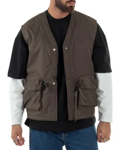 Gilet Casual Regular Fit Smanicato Streetwear G3323A