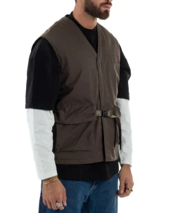 Gilet Casual Regular Fit Smanicato Streetwear G3323A
