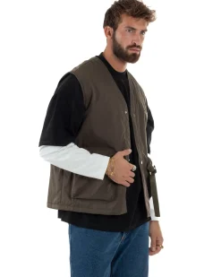 Gilet Casual Regular Fit Smanicato Streetwear G3323A