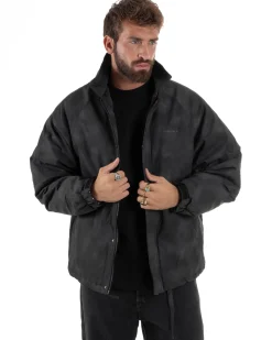 Giubbotto Bomber Oversize Sfumato Nero G3322A