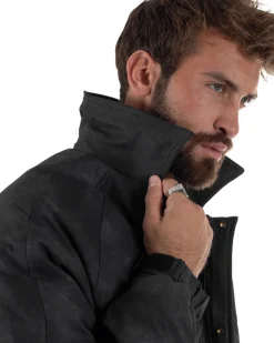 Giubbotto Bomber Oversize Sfumato Nero G3322A