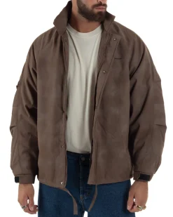 Giubbotto Bomber Oversize Sfumato Marrone G3321A