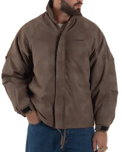 Giubbotto Bomber Oversize Sfumato Marrone G3321A