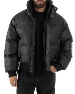Giubbotto Oversize Piumino Bomber Full Zip Tessuto Opaco G3331A