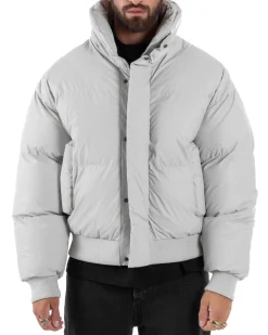 Giubbotto Oversize Piumino Bomber Full Zip Tessuto Opaco G3333A