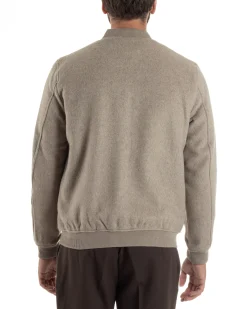 Giubbotto Uomo Bomber Camoscio College Beige G3361A