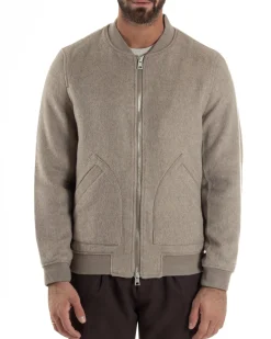 Giubbotto Uomo Bomber Camoscio College Beige G3361A