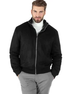 Giubbotto Uomo College Camoscio Basic Nero G3147A