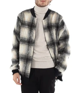 Giubbotto Uomo College Scozzese A Quadri Bomber Multicolore GIOSAL-G3000A