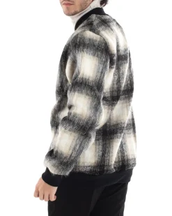Giubbotto Uomo College Scozzese A Quadri Bomber Multicolore GIOSAL-G3000A
