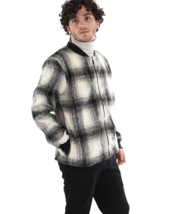 Giubbotto Uomo College Scozzese A Quadri Bomber Multicolore GIOSAL-G3000A