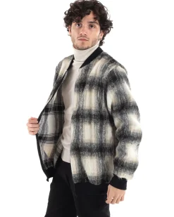 Giubbotto Uomo College Scozzese A Quadri Bomber Multicolore GIOSAL-G3000A