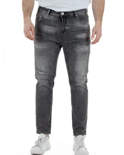 Jeans Cinque Tasche Slim Con Rotture TCJS1002A