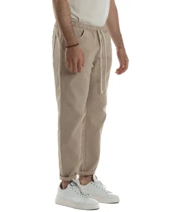 Jeans Jogger Cotone Loose Fit Basic Beige JS1117A