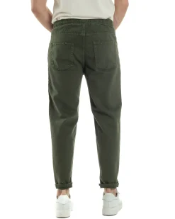 Jeans Jogger Cotone Loose Fit Rotture Verde JS1104A