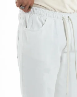 Jeans Jogger Cotone Loose Fit Basic Bianco JS1120A