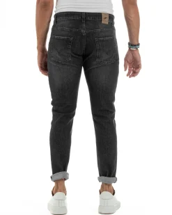 Jeans Skinny Fit Cinque Tasche Denim Grigio JS1140A