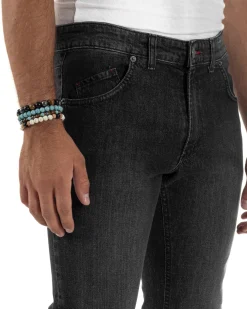 Jeans Skinny Fit Cinque Tasche Denim Grigio JS1140A