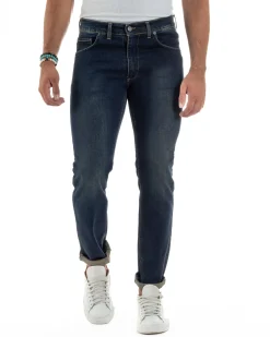 Jeans Slim Fit Cinque Tasche Denim Sabbiato JS1143A