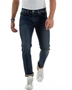 Jeans Slim Fit Cinque Tasche Denim Sabbiato JS1143A