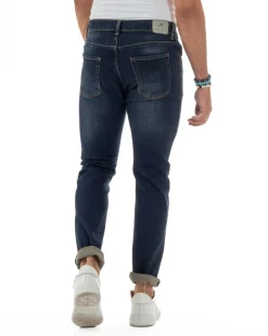 Jeans Slim Fit Cinque Tasche Denim Sabbiato JS1143A