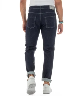 Jeans Slim Fit Cinque Tasche Denim Blu JS1142A