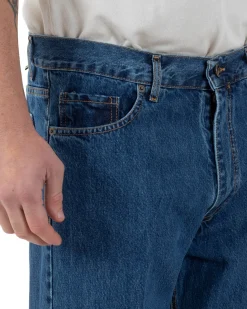 Jeans Uomo Baggy Pantaloni Fondo Ampio Largo Relaxed Fit Casual Basic Denim GIOSAL-JS1086A