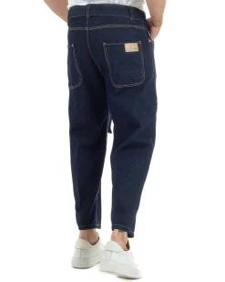 Jeans uomo carrot fit basic cintura denim scuro BlackSunday JS1194A