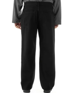 Jeans uomo cinque tasche baggy fit basic cotone nero GIOSAL-JS1179A