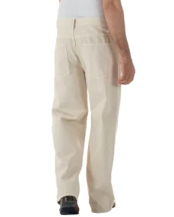 Jeans uomo cinque tasche baggy fit basic cotone panna GIOSAL-JS1178A