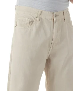 Jeans uomo cinque tasche baggy fit basic cotone panna GIOSAL-JS1178A