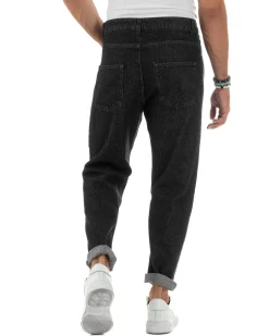 Jeans Uomo Cinque Tasche Regular Fit Basic Nero JS1127A