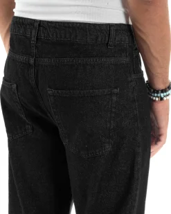 Jeans Uomo Cinque Tasche Regular Fit Basic Nero JS1127A