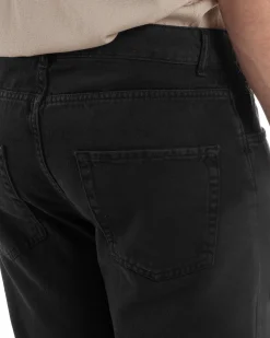 Jeans Uomo Loose Fit Pantaloni Cotone Casual Basic Nero JS1116A