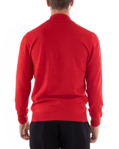 Maglioncino Uomo Maglia Mezzo Collo Sottogiacca Rosso M2564A