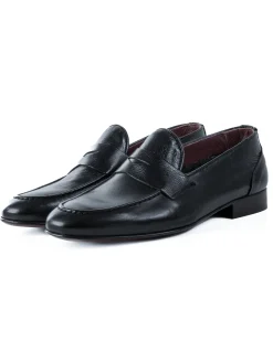 Mocassini College Uomo Con Bendina Scarpe Classiche Ecopelle Eleganti Cerimonia Suola Di Cuoio Con Ovalino Antiscivolo Casual Blu GIOSAL-S1273A