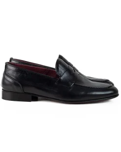 Mocassini College Uomo Con Bendina Scarpe Classiche Ecopelle Eleganti Cerimonia Suola Di Cuoio Con Ovalino Antiscivolo Casual Nero GIOSAL-S1274A