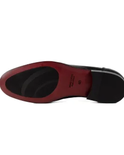 Mocassini College Uomo Con Bendina Scarpe Classiche Ecopelle Eleganti Cerimonia Suola Di Cuoio Con Ovalino Antiscivolo Casual Nero GIOSAL-S1274A