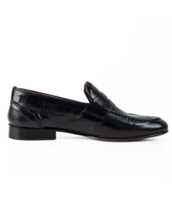 Mocassini College Uomo Con Bendina Scarpe Classiche Ecopelle Eleganti Cerimonia Suola Di Cuoio Con Ovalino Antiscivolo Casual Nero GIOSAL-S1274A