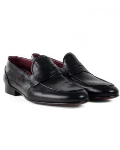 Mocassini College Uomo Con Bendina Scarpe Classiche Ecopelle Eleganti Cerimonia Suola Di Cuoio Con Ovalino Antiscivolo Casual Nero GIOSAL-S1274A