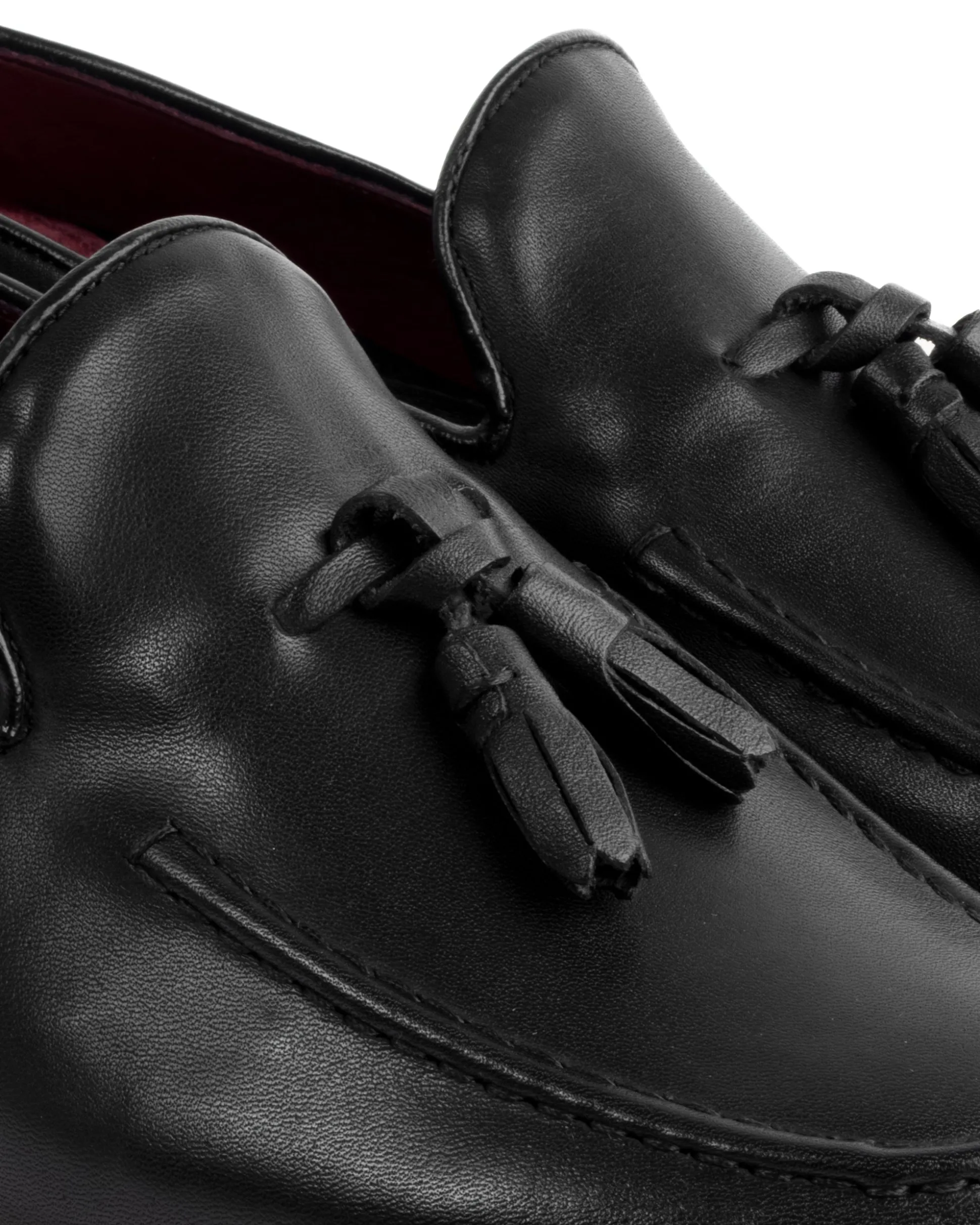 Mocassini College Uomo Con Nappine Scarpe Classiche Ecopelle Morbida Eleganti Cerimonia Suola Di Cuoio Con Ovalino Antiscivolo Casual Nero GIOSAL-S1282A
